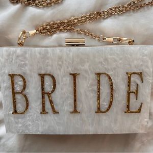 Mumu Bride Acrylic Clutch ~ White Marble